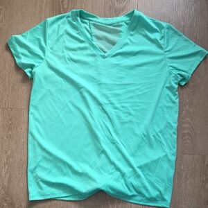 Mint Green V-Neck Women's Top